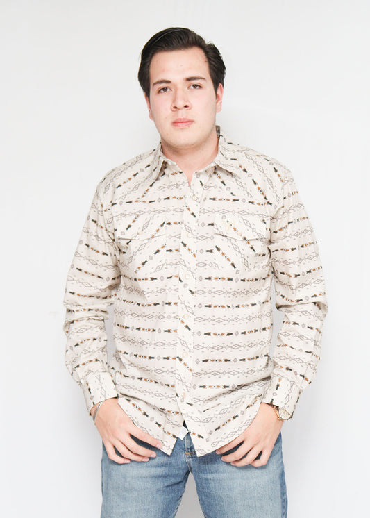 Camisa Grecas Manga Larga