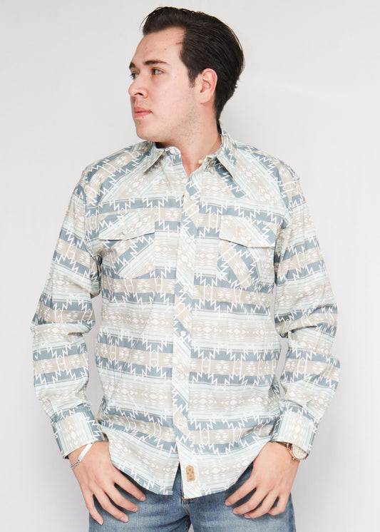 Camisa Grecas Manga Larga