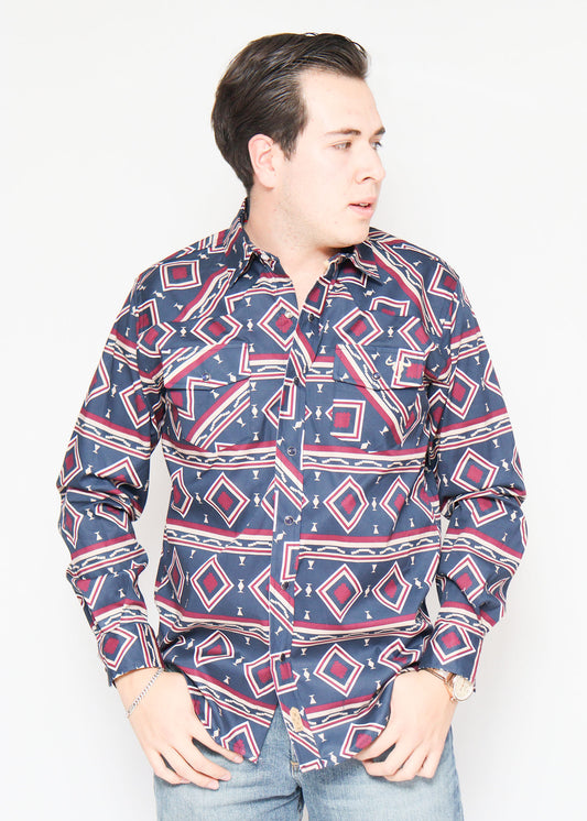 Camisa Grecas Manga Larga